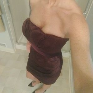 Express dress NWT satin merlot size 4